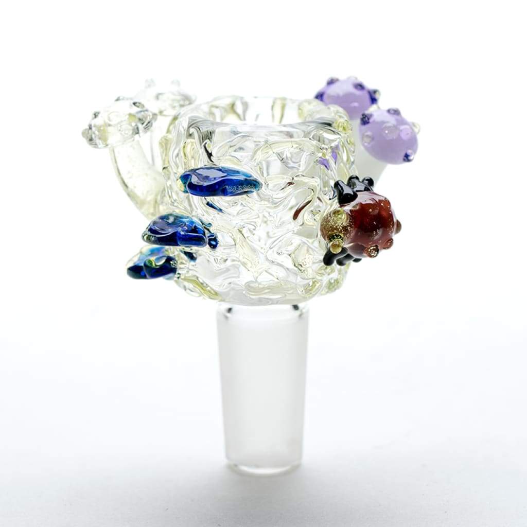 Empire Glassworks Cosmic Forest 14mm UV reactive bong bowl - hero image