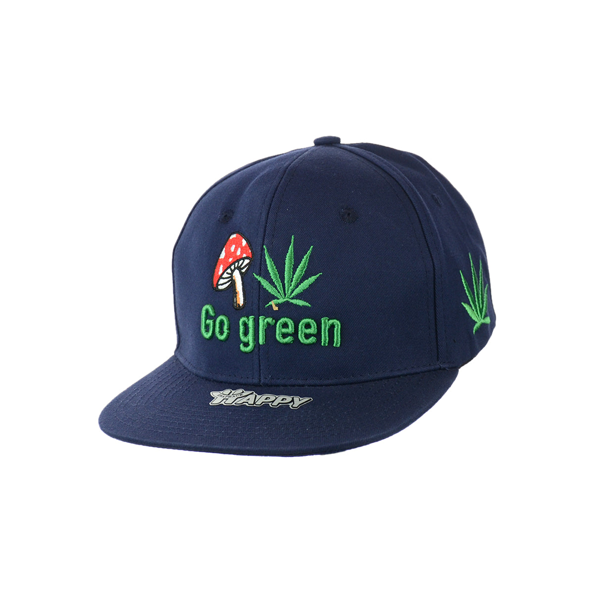 Forest Fungi Embroidered Cotton Snapback Cap