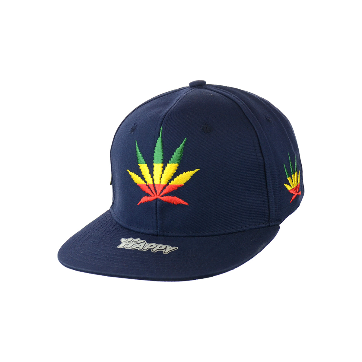 Good Vibes Rasta Leaf Embroidered Snapback Hat
