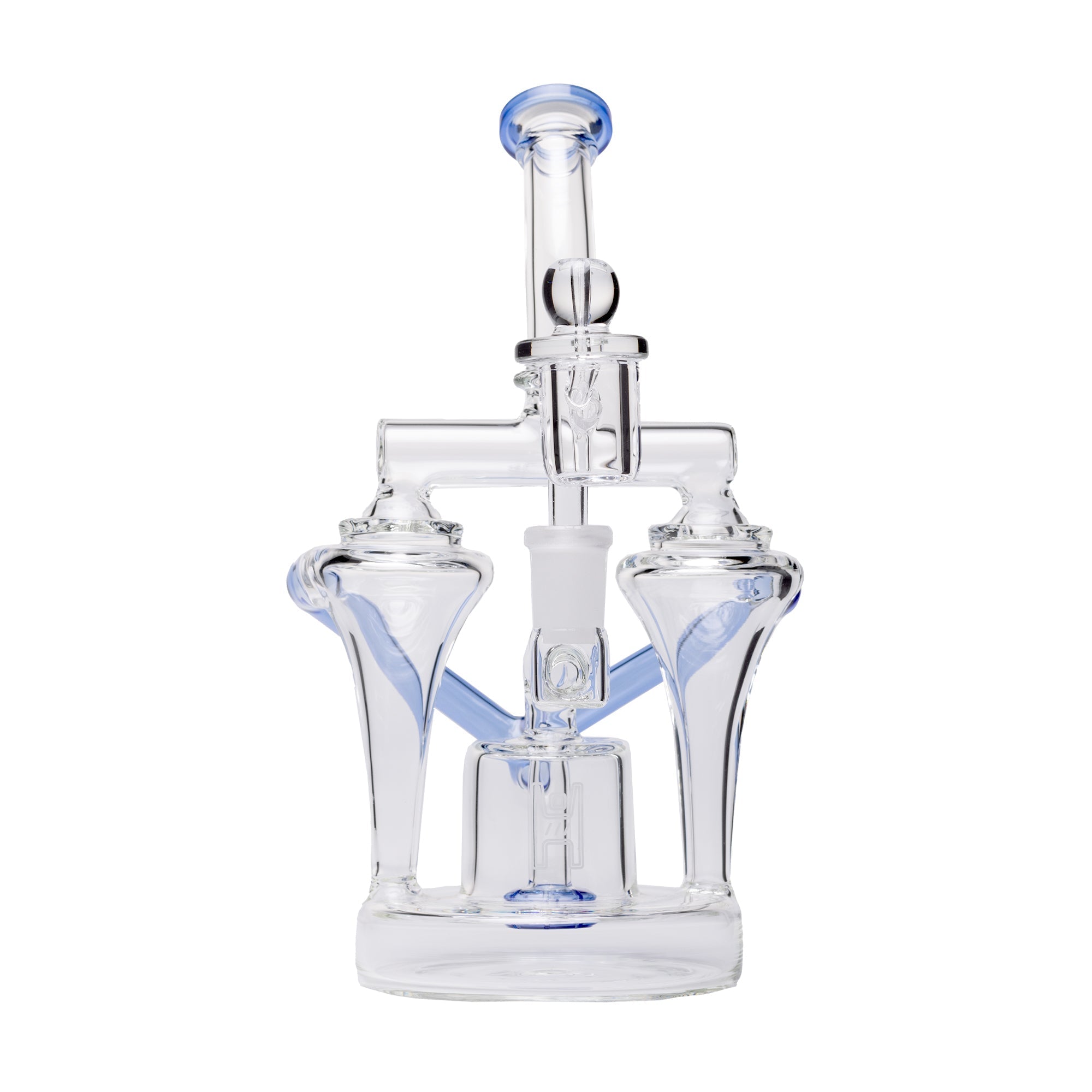 Premium Dual Uptake Borosilicate Glass Recycler Rig