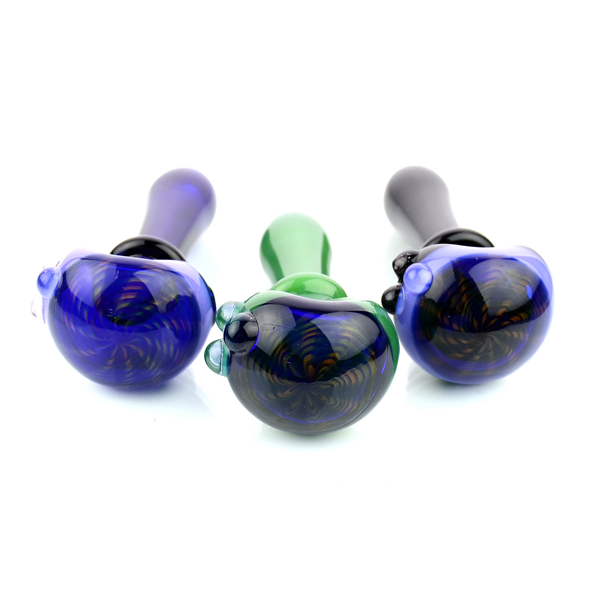 Artisan Glass Hand Pipe with Unique Head Design