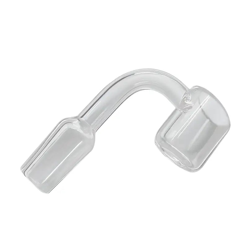 Clear glass 90° quartz dab banger for Waxmaid water pipe conversion setup
