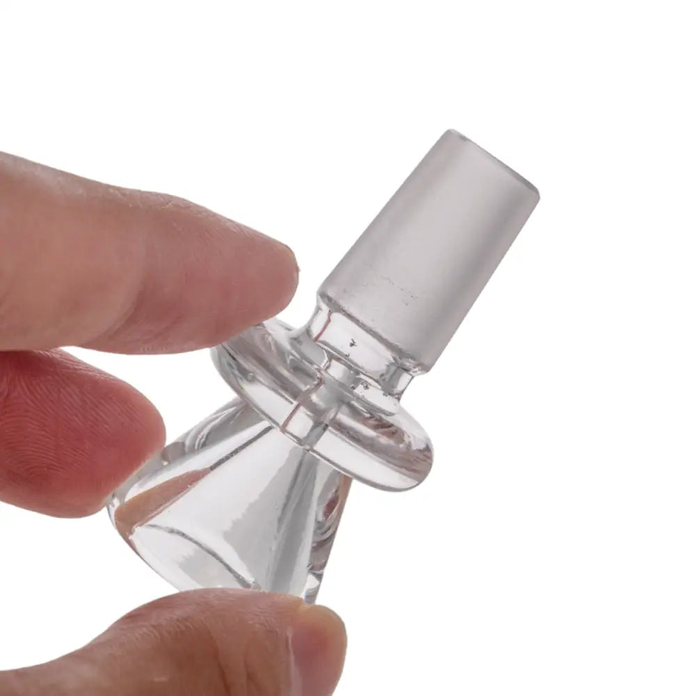 14mm male joint clear glass martini bowl with frosted top ring