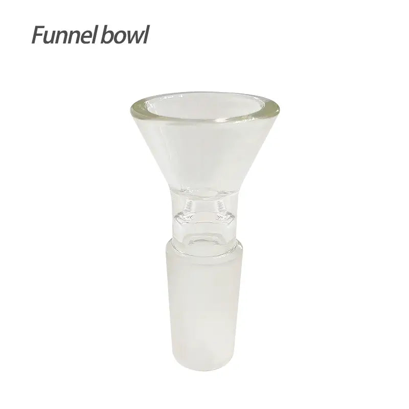 Clear glass funnel bowl for 14mm male joint from Waxmaid official website