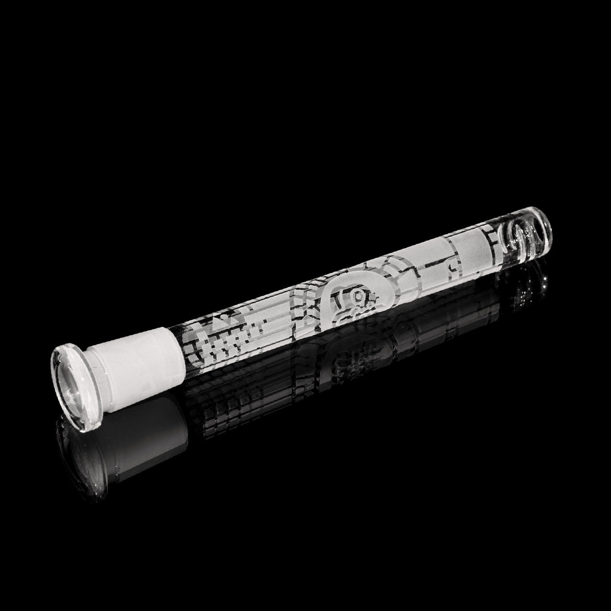Intricate Maya Skull 6" Glass Stem
