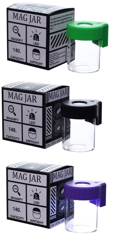 Airtight LED Magnifier Stash Jar