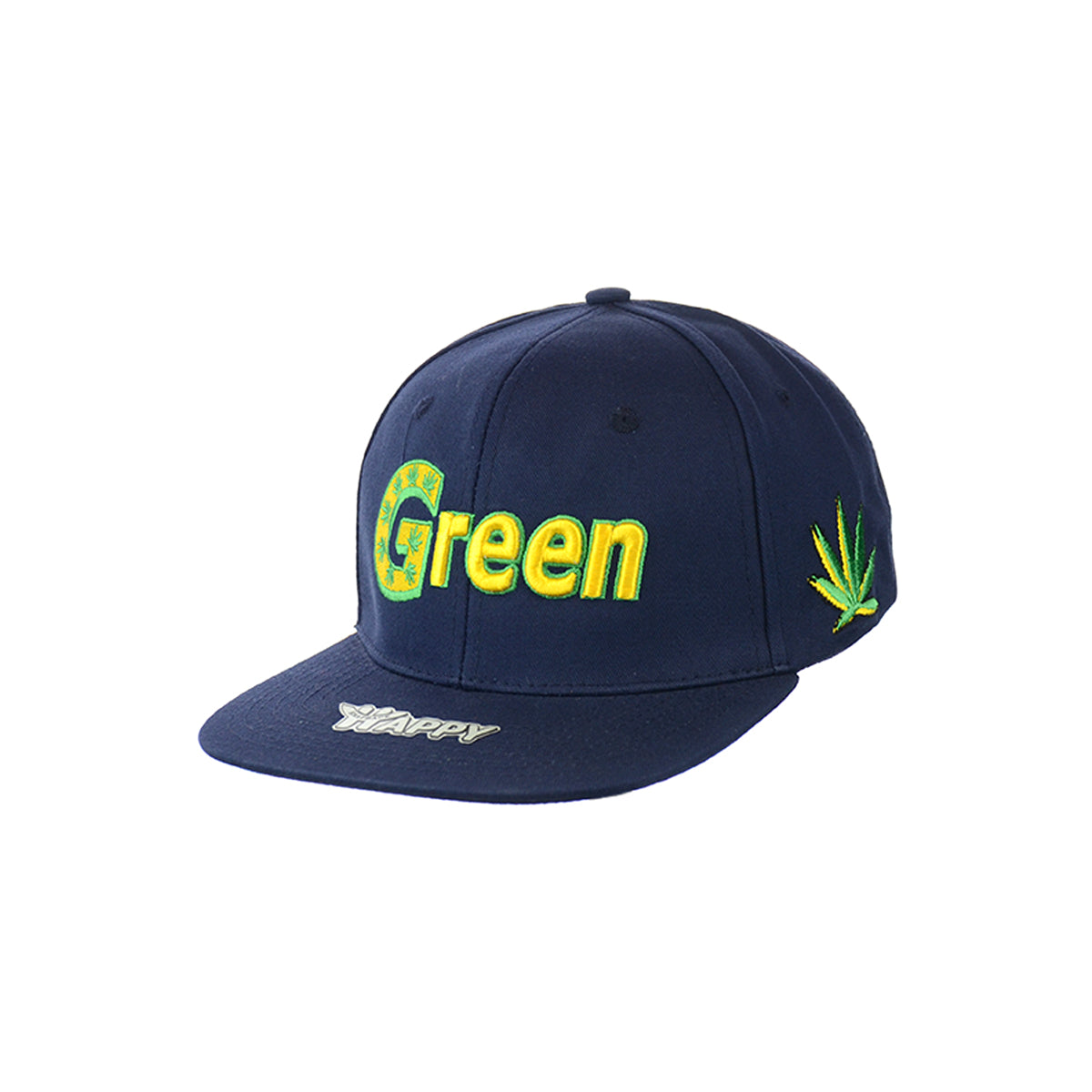 Vibrant Green Embroidered Cotton Snapback