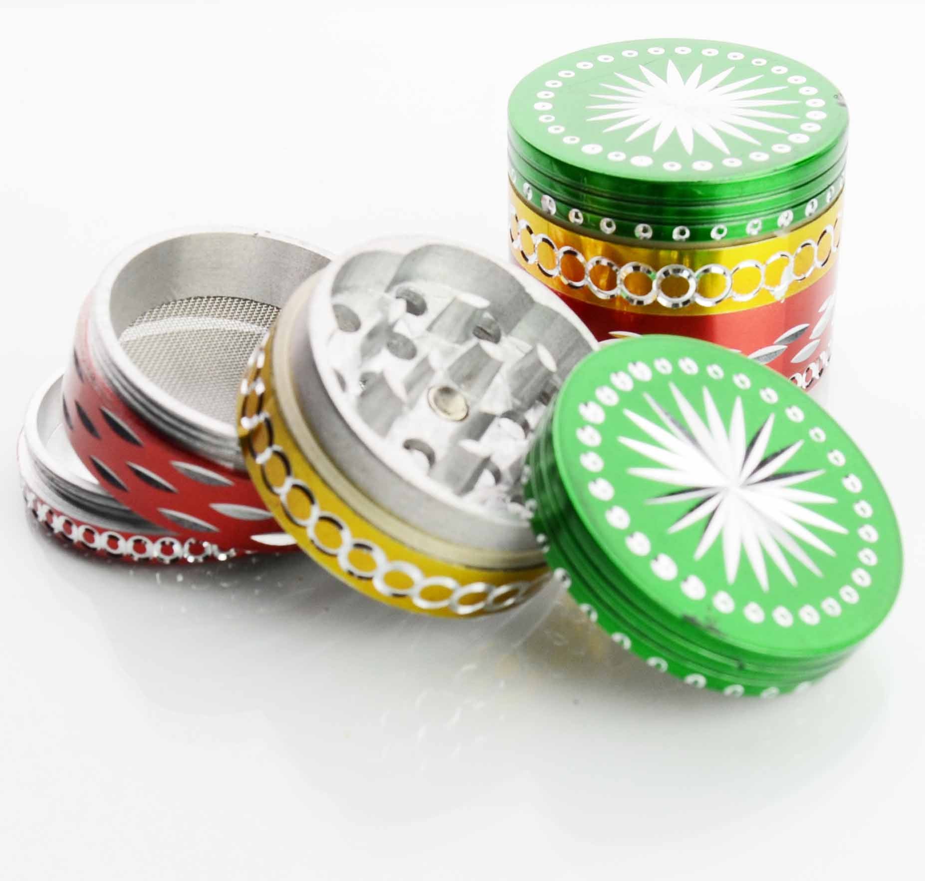 Vibrant Rasta Diamond Cut Grinder 56MM