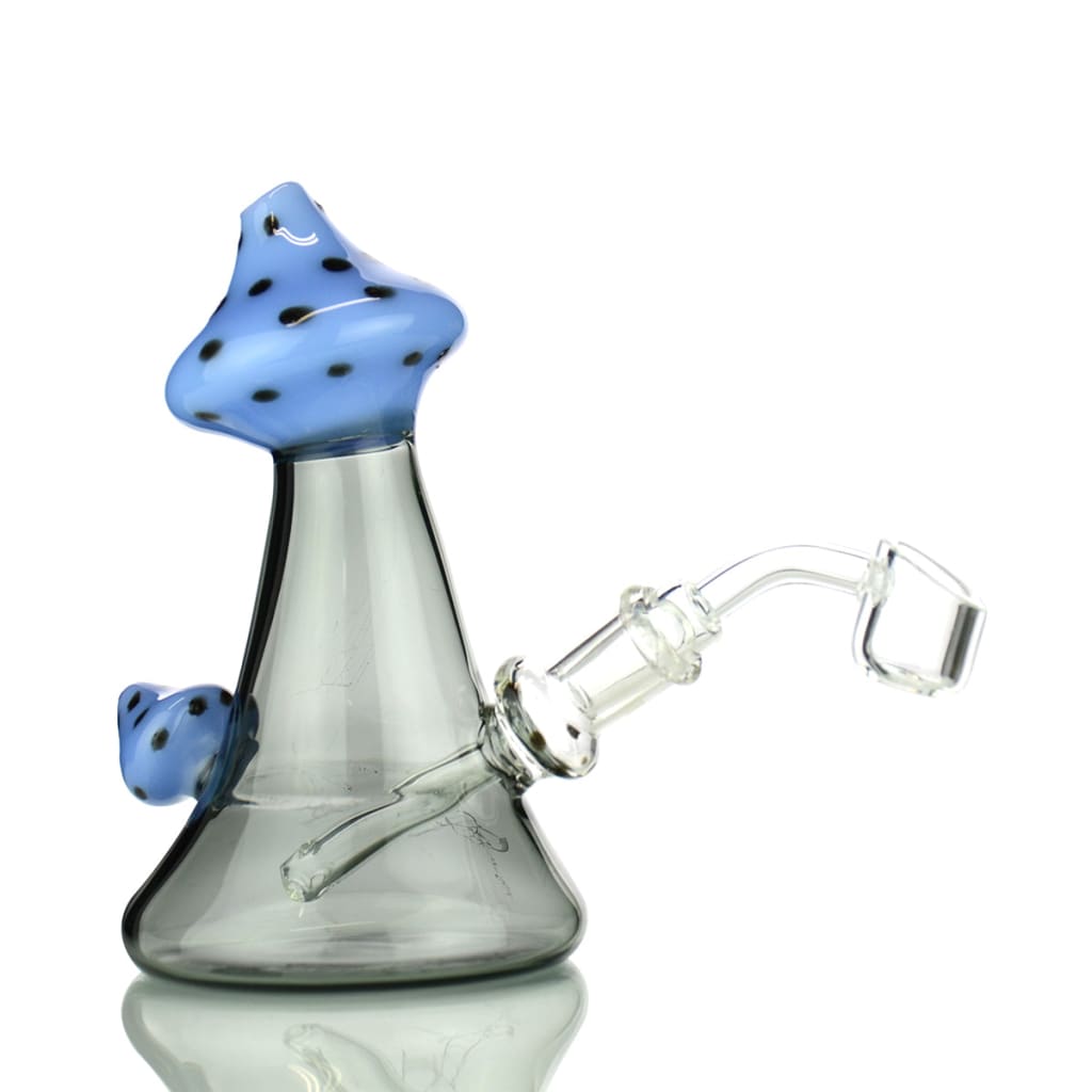 Mushroom design color tube glass water pipe 5.5 inch with 14mm bowl