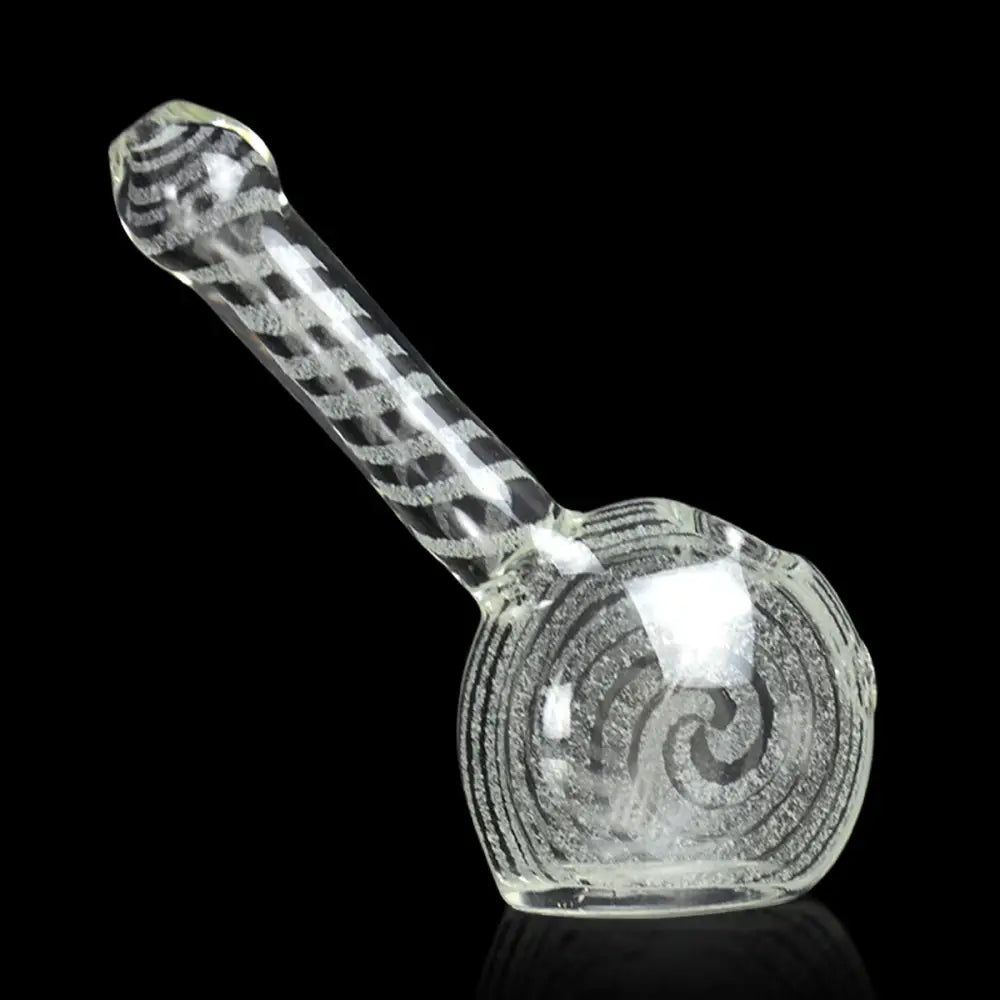 Clear glass 6-inch Glow in Dark Bubbler with Giraffe Neck Design for smoking enthusiasts