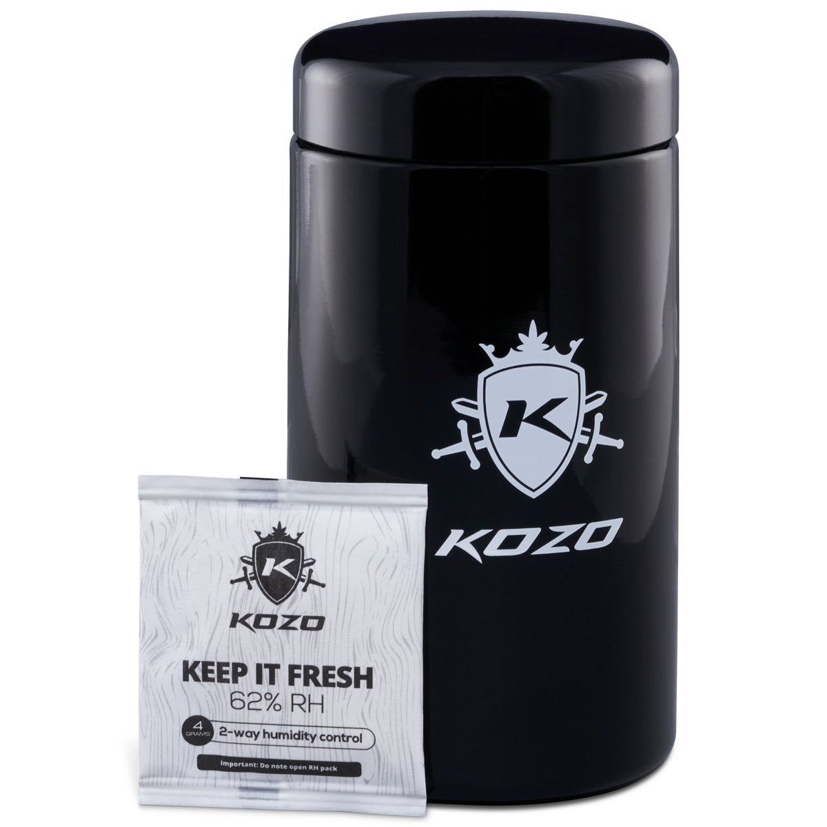 Airtight Black Glass Jar - 1 oz Storage – image 1