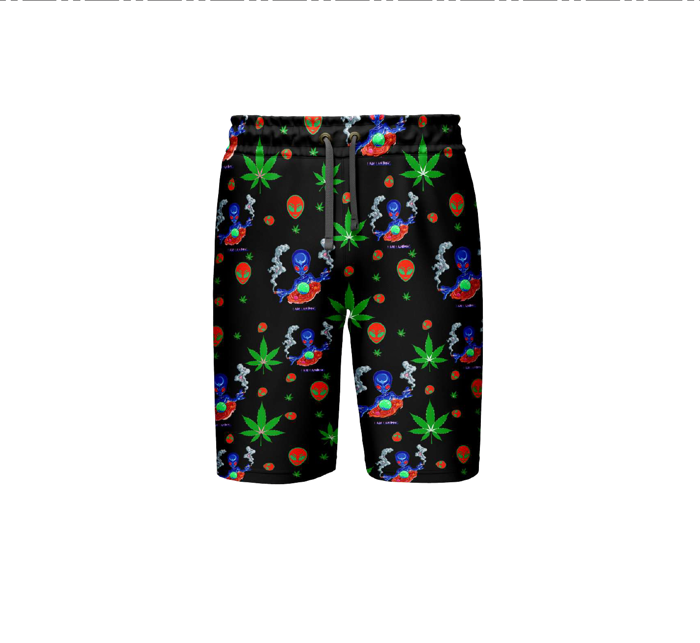 Alien Black Polyester Shorts Five-Pack