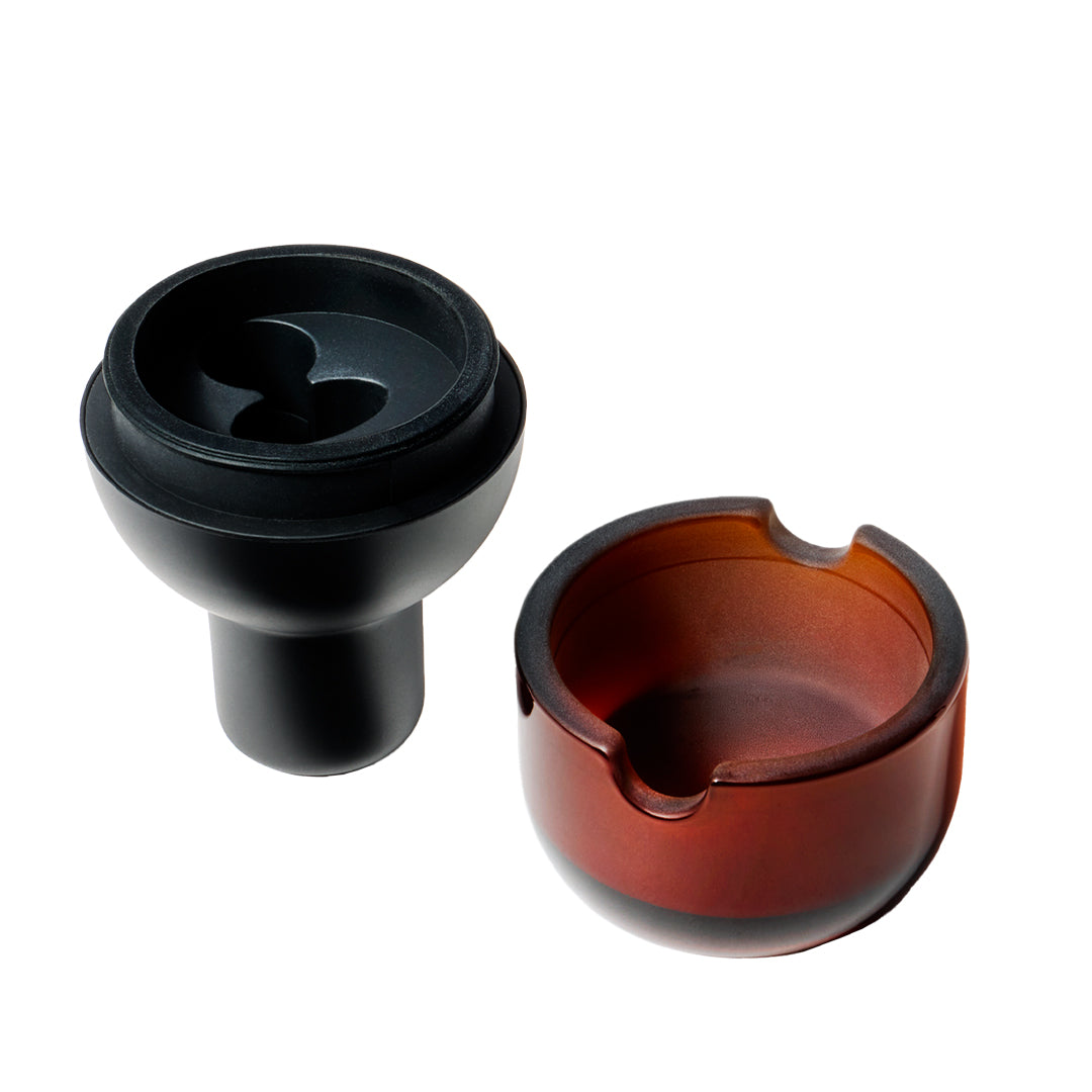 Beacon Frosted Glass Lighter Ashtray