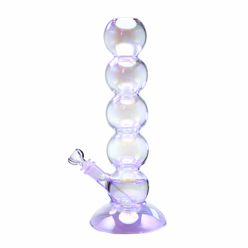 Iridescent Bubble Glass Water Pipe