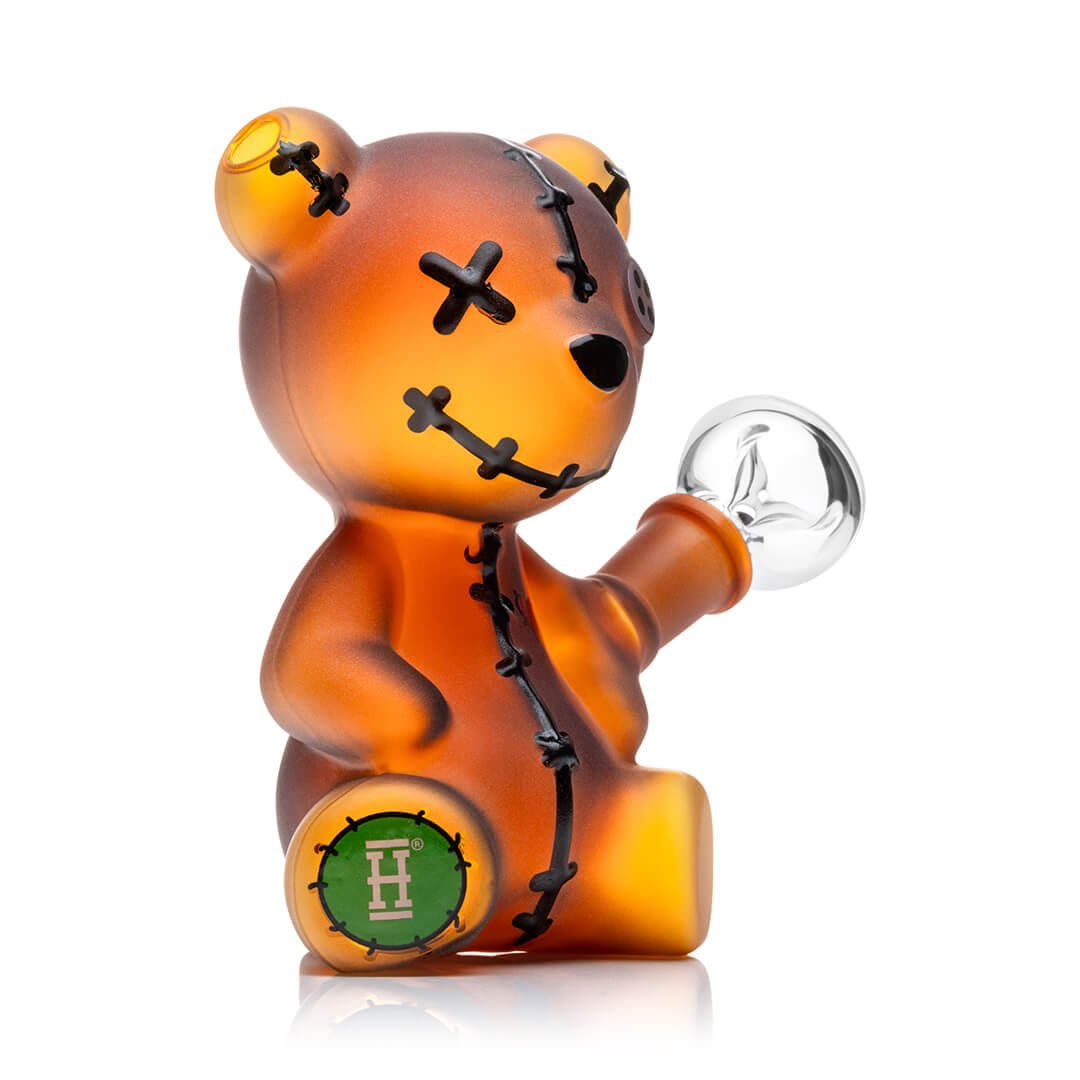Frosted Scare Bear Glass Water Pipe