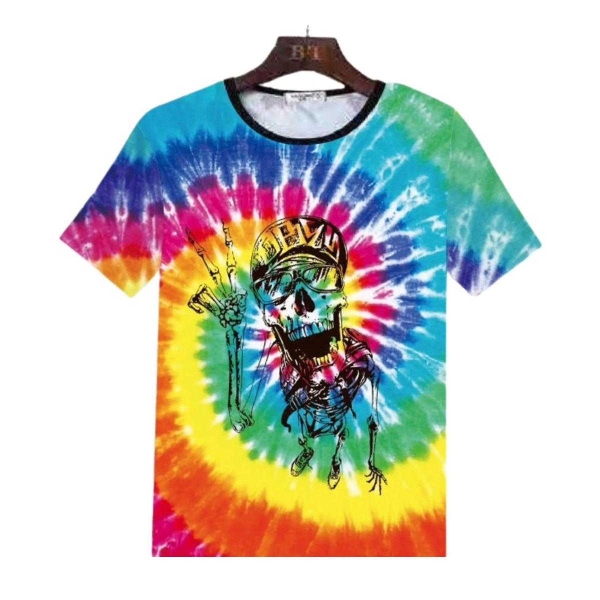 Skeleton Tie-Dye Polyester T-Shirt Collection
