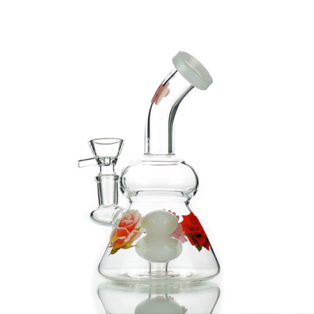 7 Flower Water Pipe with 14mm Male Bowl for Smooth Smoking Experience