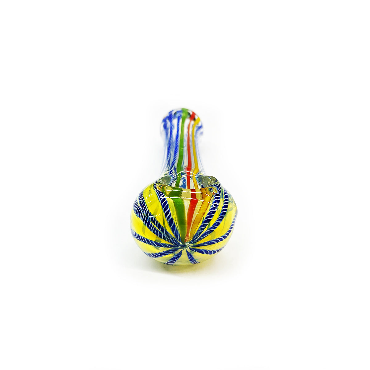 Silver Fume Rasta Line Glass Hand Pipe