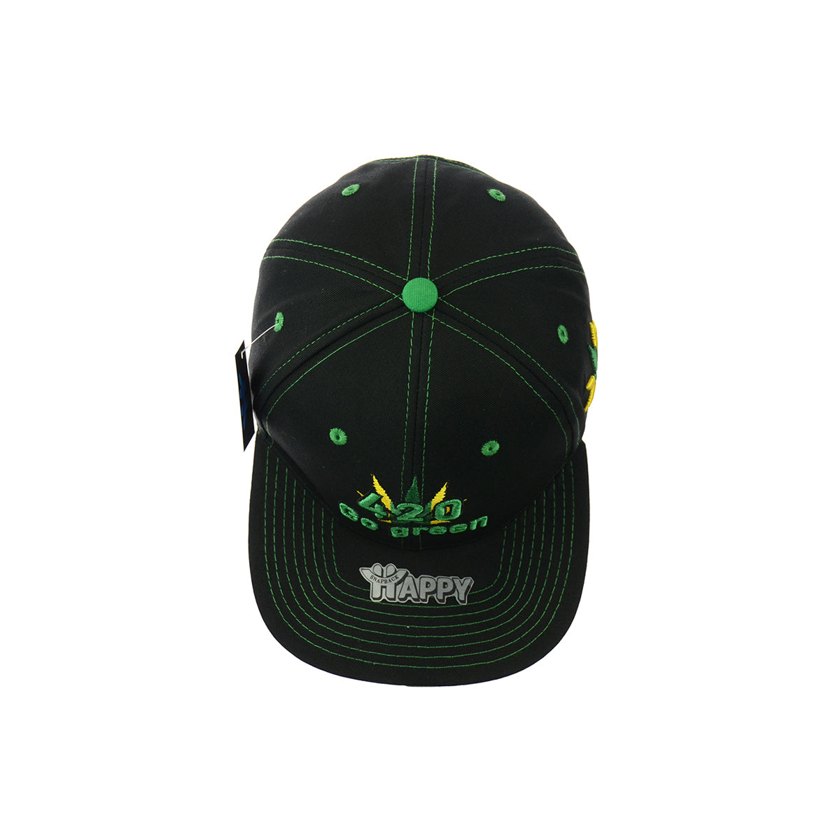 Go Green Embroidered Cotton Snapback Hat