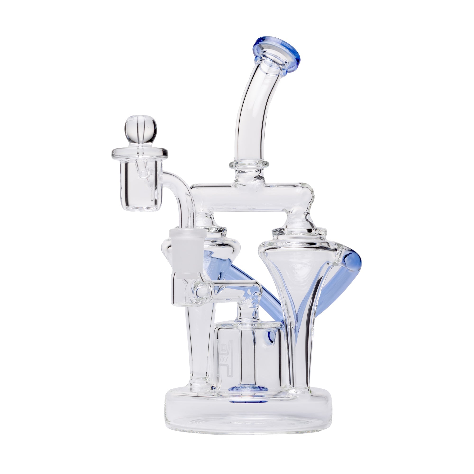 Premium Dual Uptake Borosilicate Glass Recycler Rig