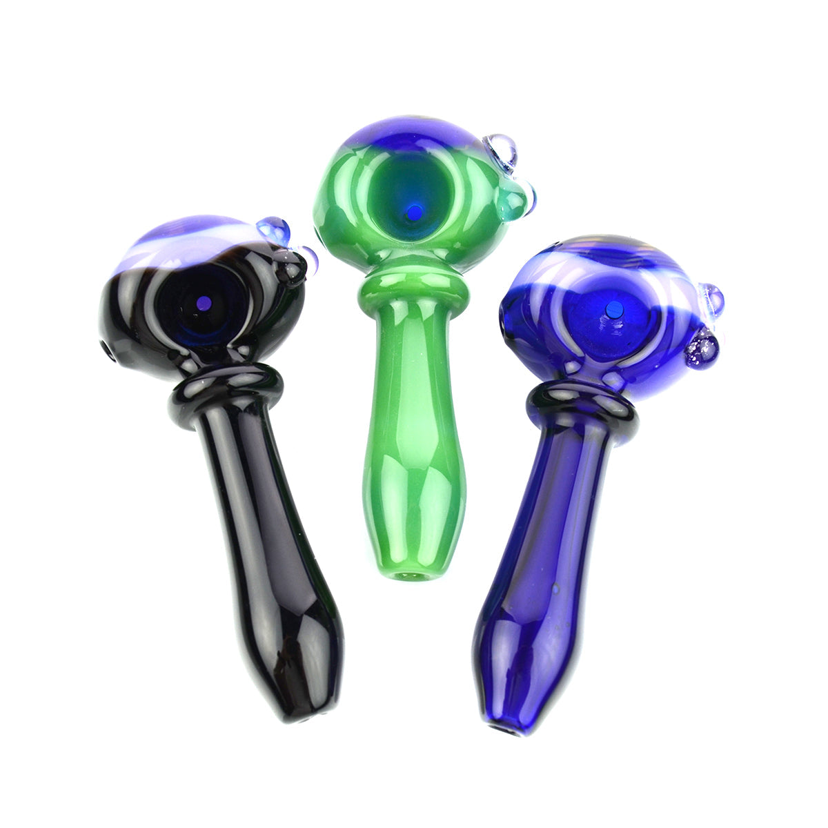 Artisan Glass Hand Pipe with Unique Head Design