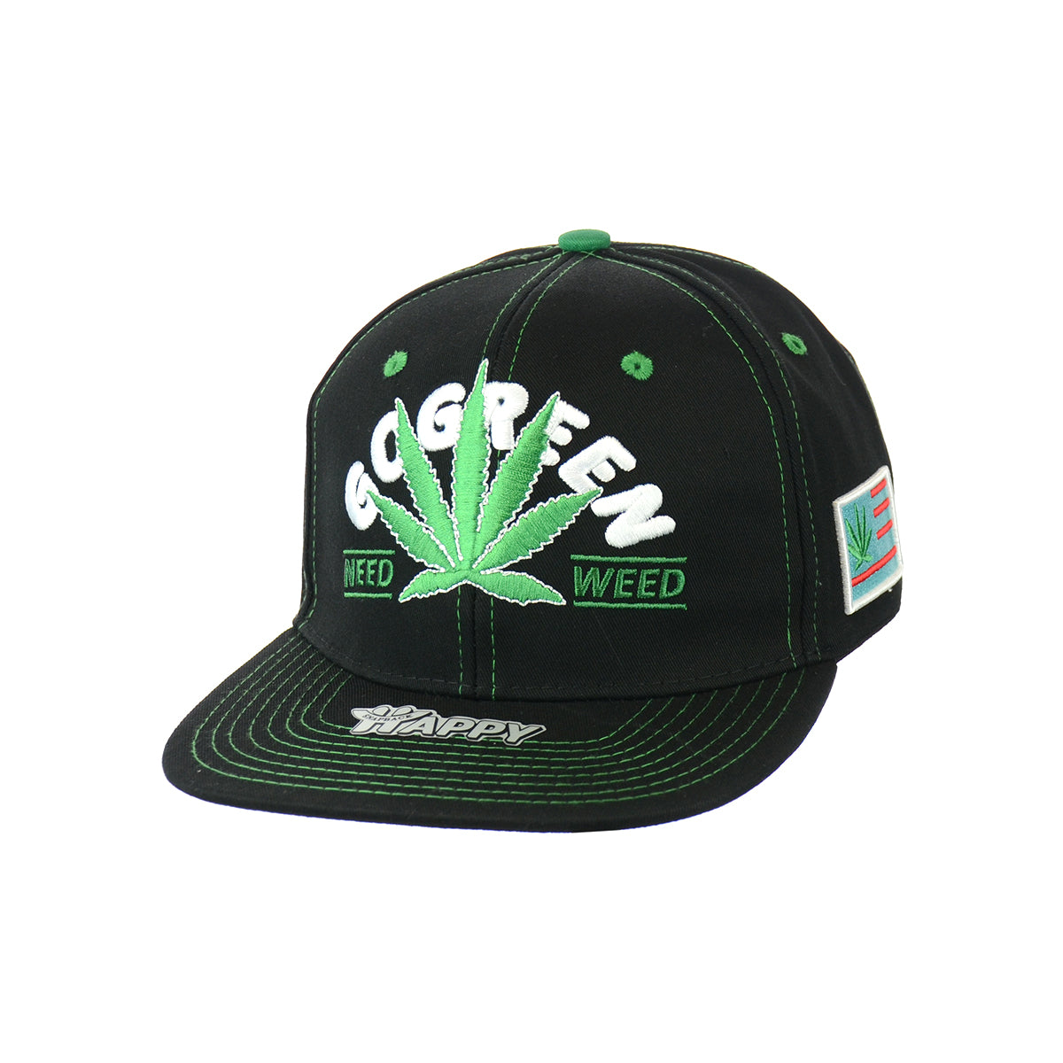 Sustainable Leaf Design Snapback Hat