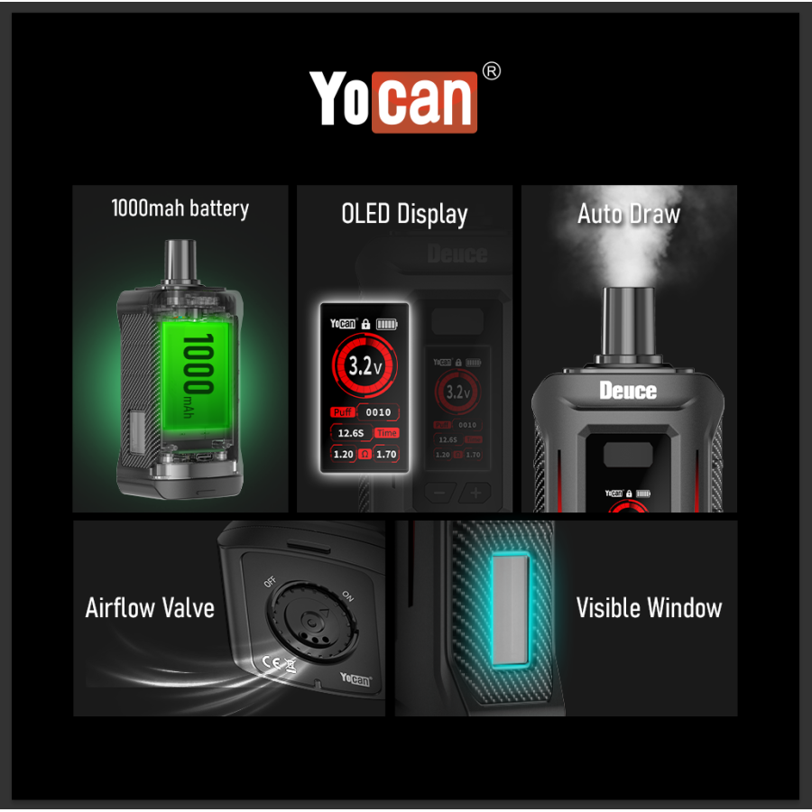 Yocan Deuce Dual Cartridge 510 Battery