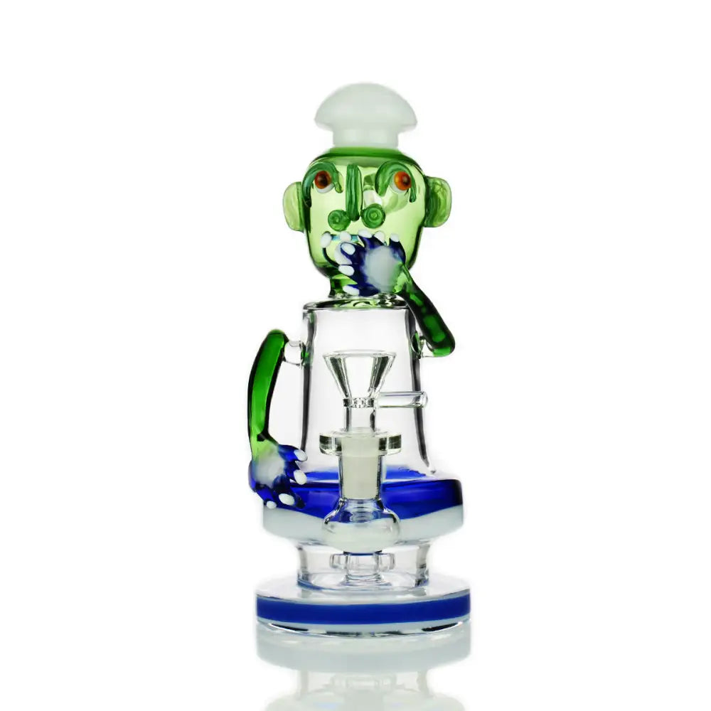 Colorful cartoon character glass water pipe with 14mm male bowl for smooth smoking