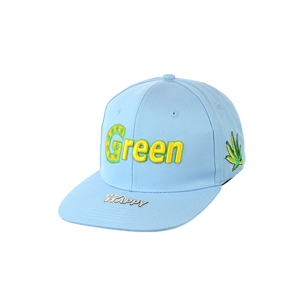 Vibrant Green Embroidered Cotton Snapback