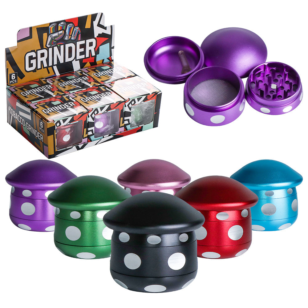 Durable Aluminum Mushroom Herb Grinder