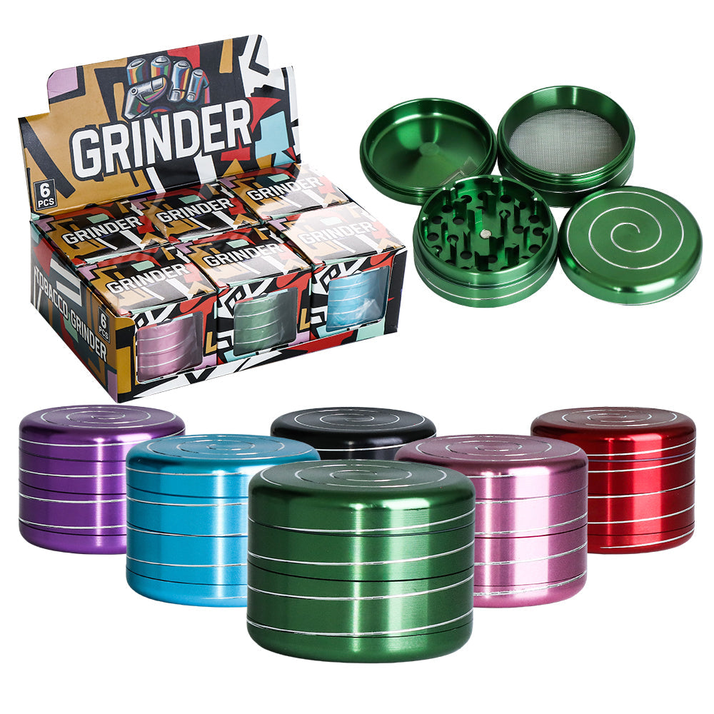 Premium Aluminum Spinner Grinder - 6 Pack