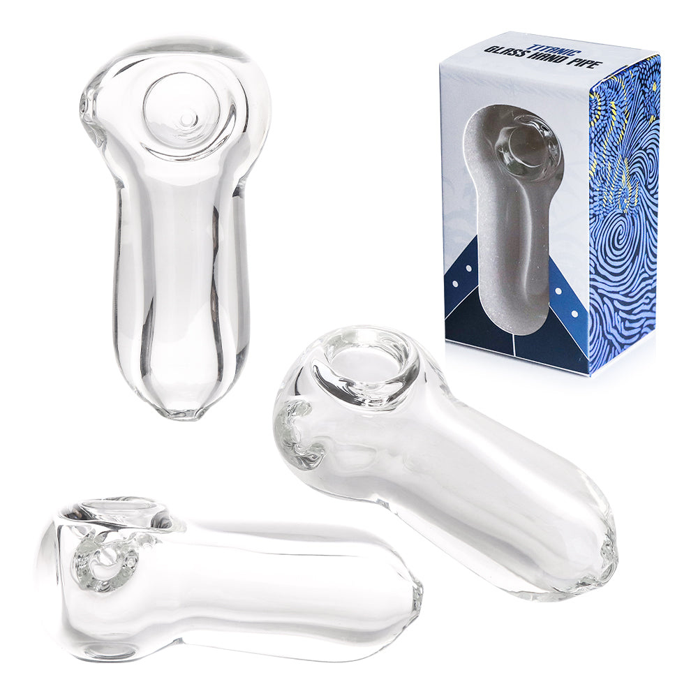 Titanic Clear Glass Hand Pipe