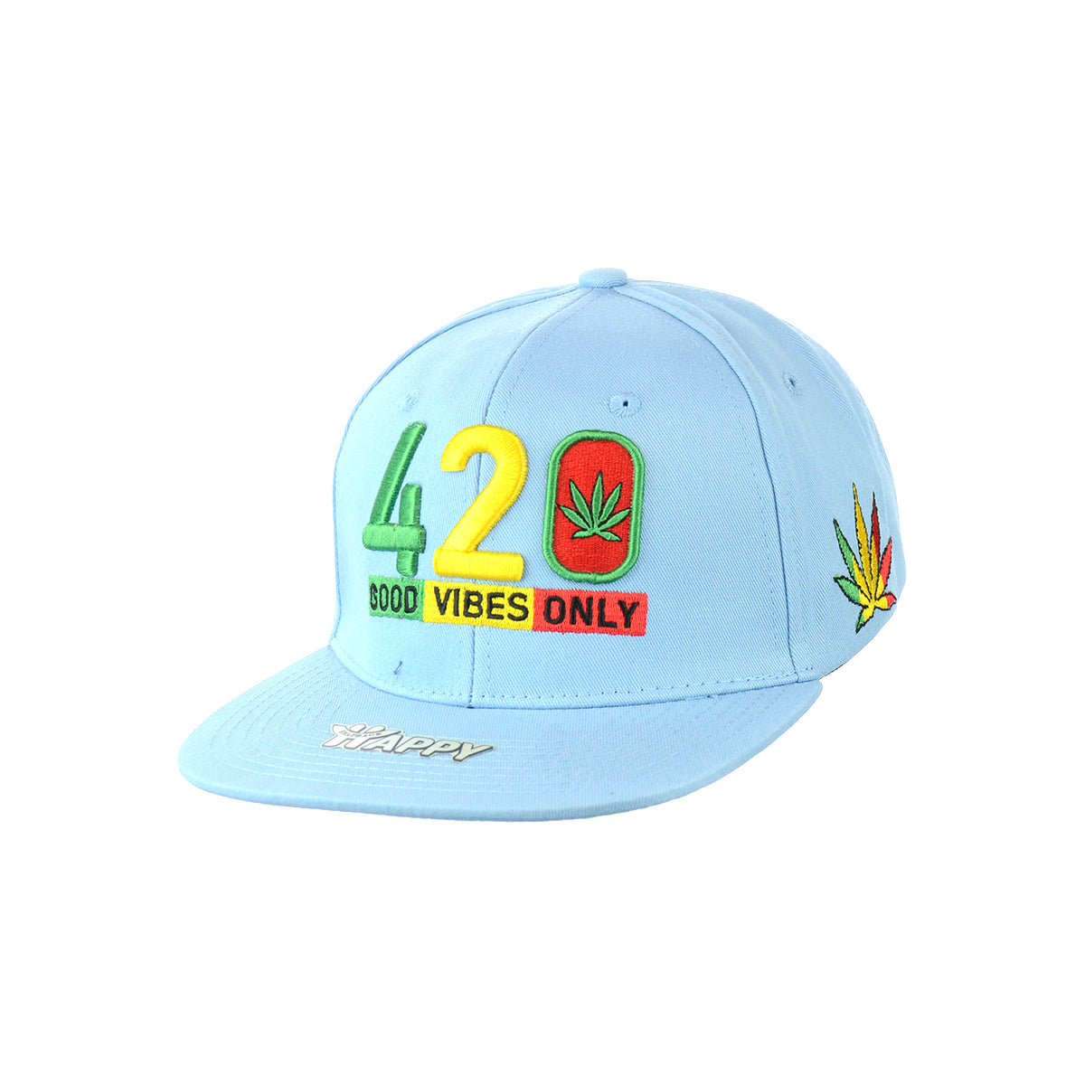 Good Vibes Embroidered Cotton Snapback Hat