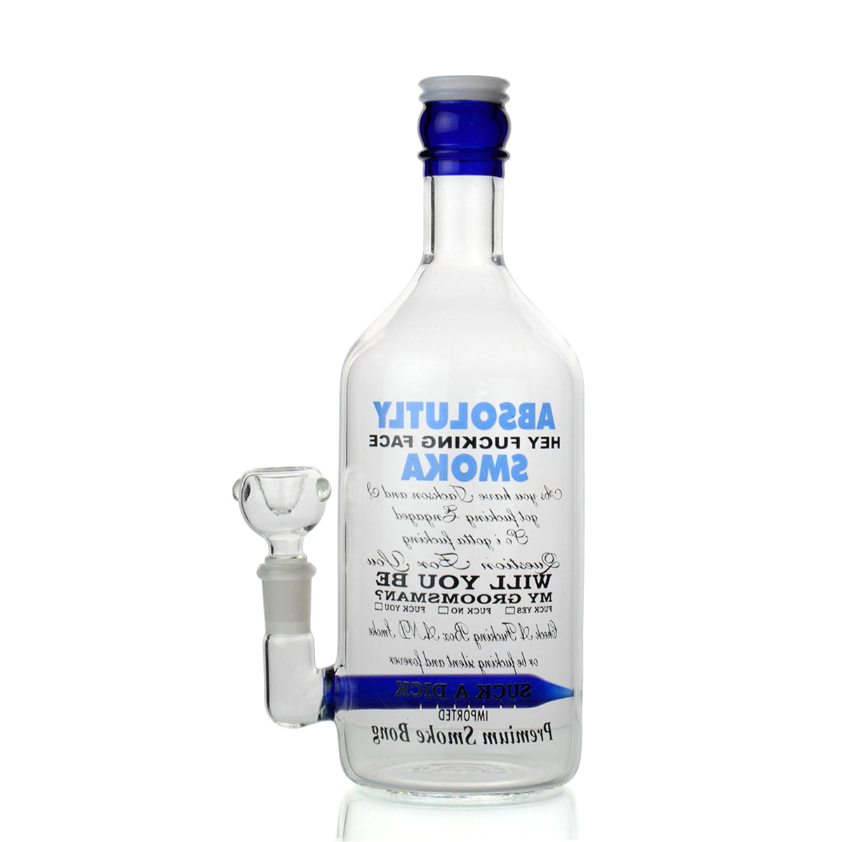 10-inch Liquor Bottle Design Water Pipe with 14mm Bowl