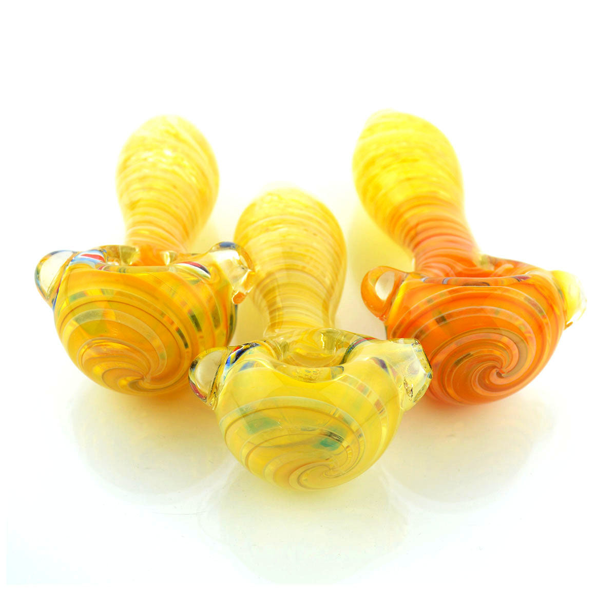 Twisted Fume Frit Double Glass Art Hand Pipe