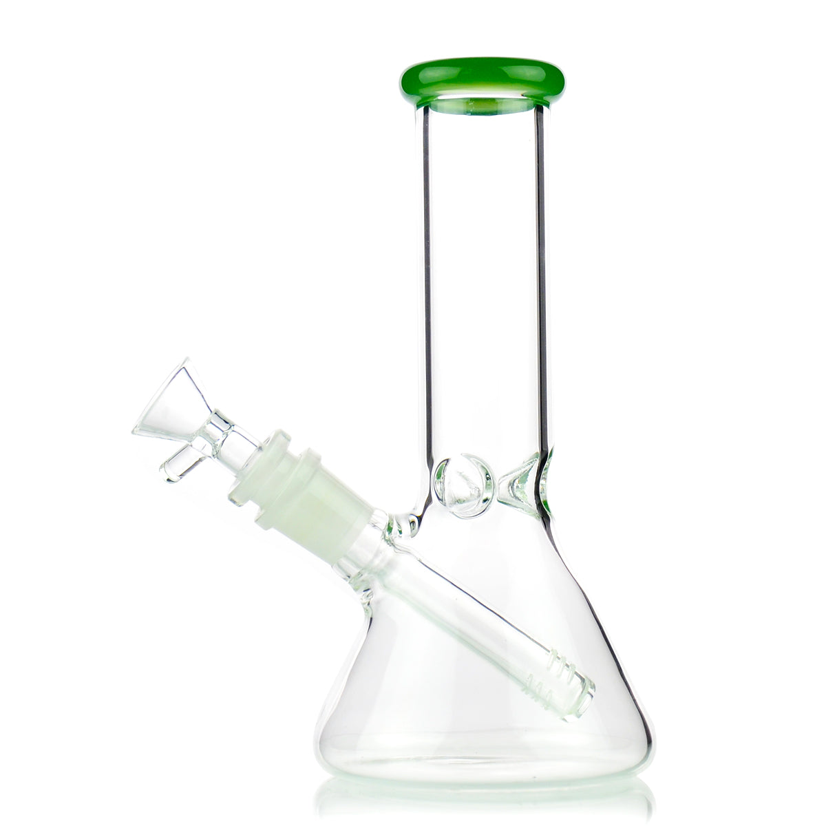 Premium 8" Clear Glass Beaker Water Pipe