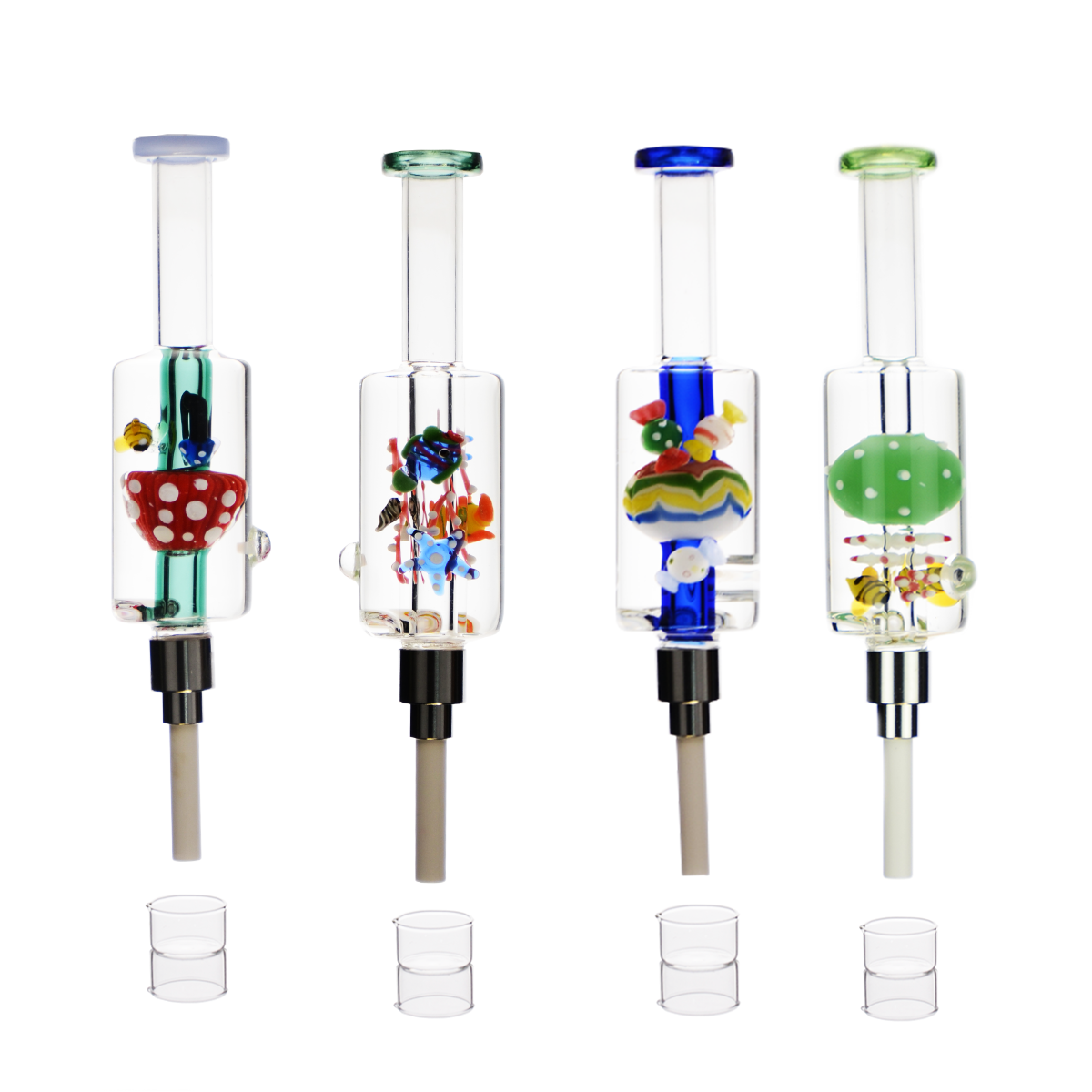 8 Inch Glycerin Nectar Collector with Ceramic Tip