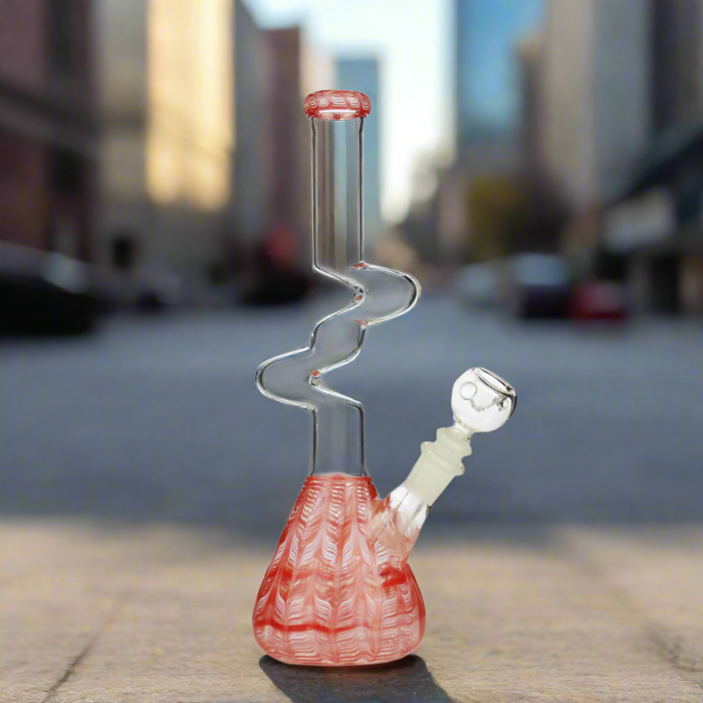Artistic 12-Inch Zong Water Pipe with 14mm Bowl