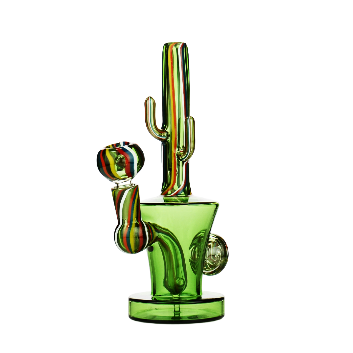 Desert Bloom Cactus Glass Water Pipe
