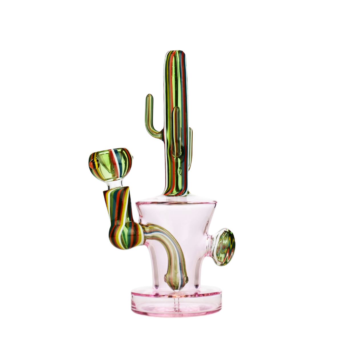 Desert Bloom Cactus Glass Water Pipe