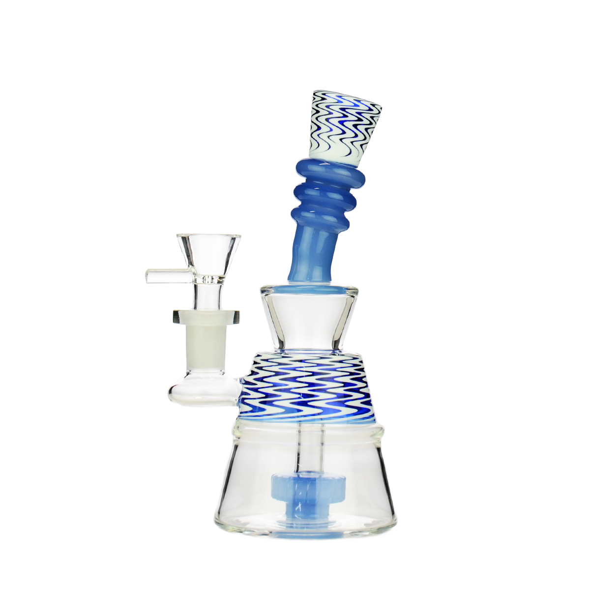 Distinctive 7-inch WigWag Water Pipe, 14mm Bowl