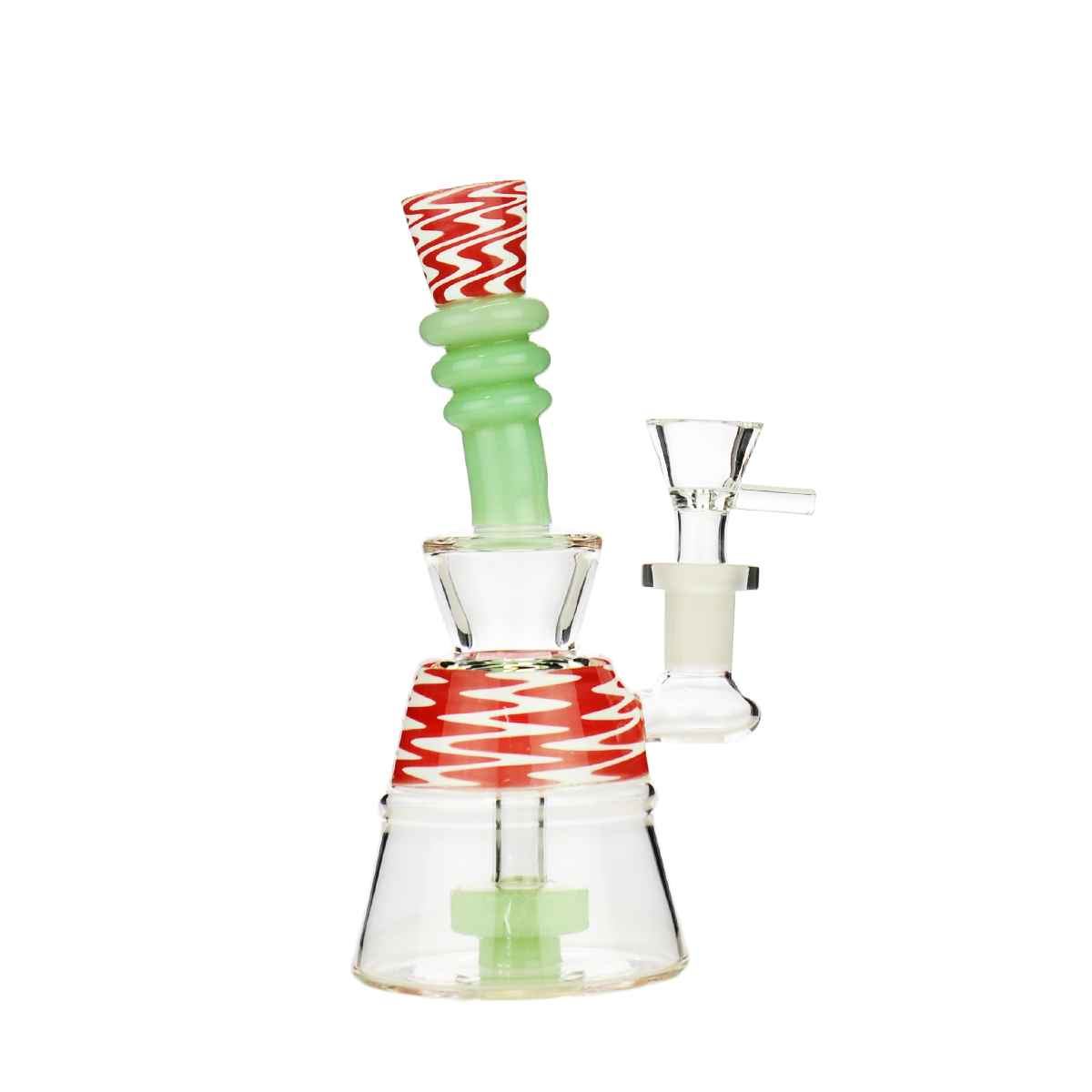 Distinctive 7-inch WigWag Water Pipe, 14mm Bowl