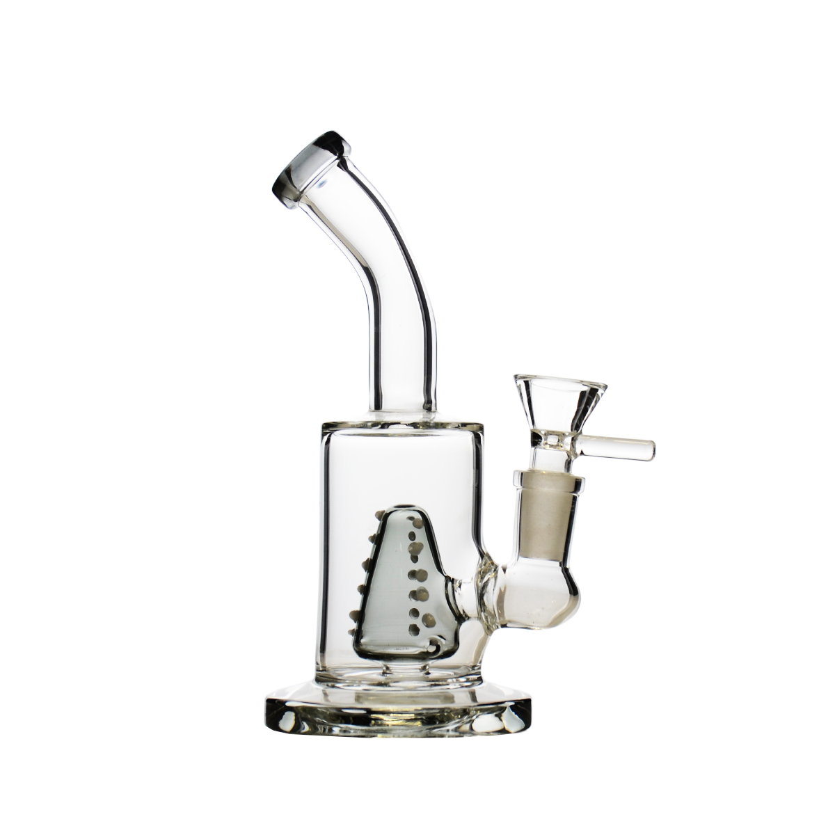 Compact 6-Inch Water Pipe with Cone Shower Perc