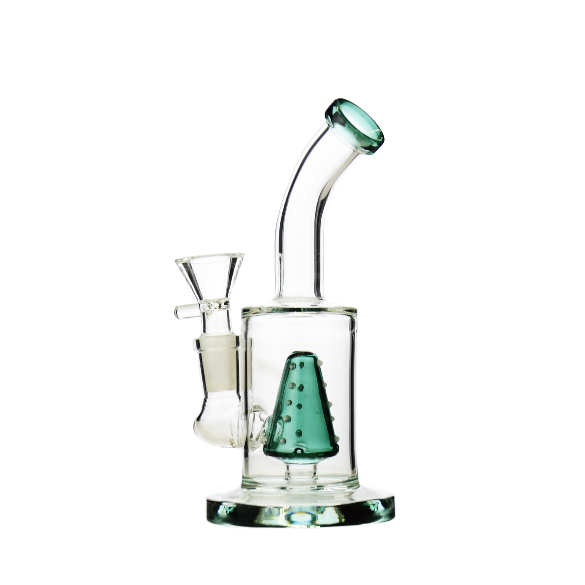 Compact 6-Inch Water Pipe with Cone Shower Perc