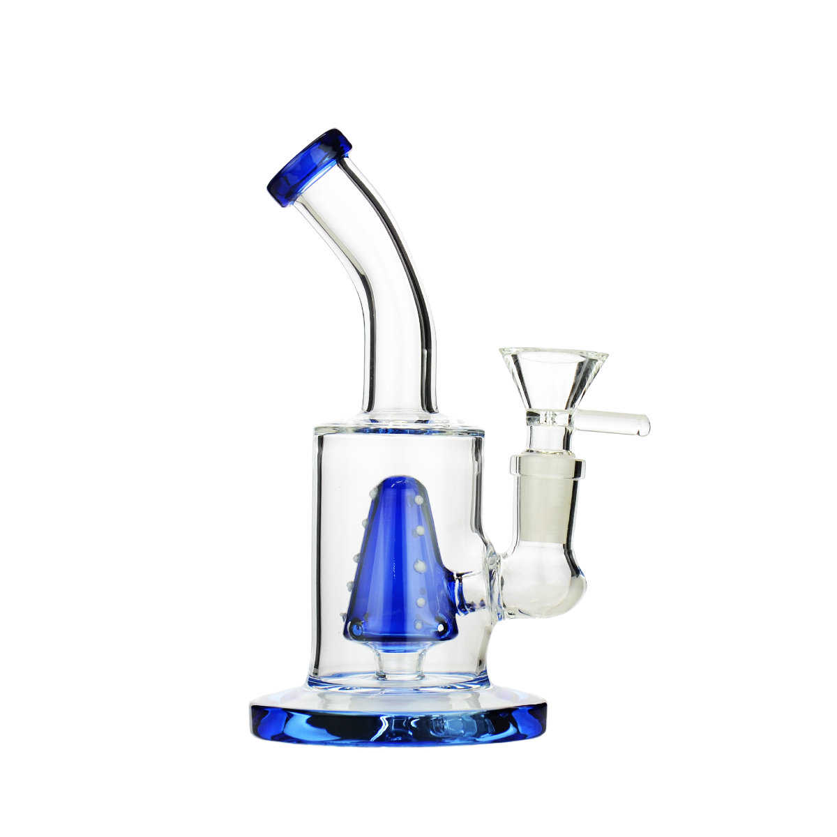 Compact 6-Inch Water Pipe with Cone Shower Perc