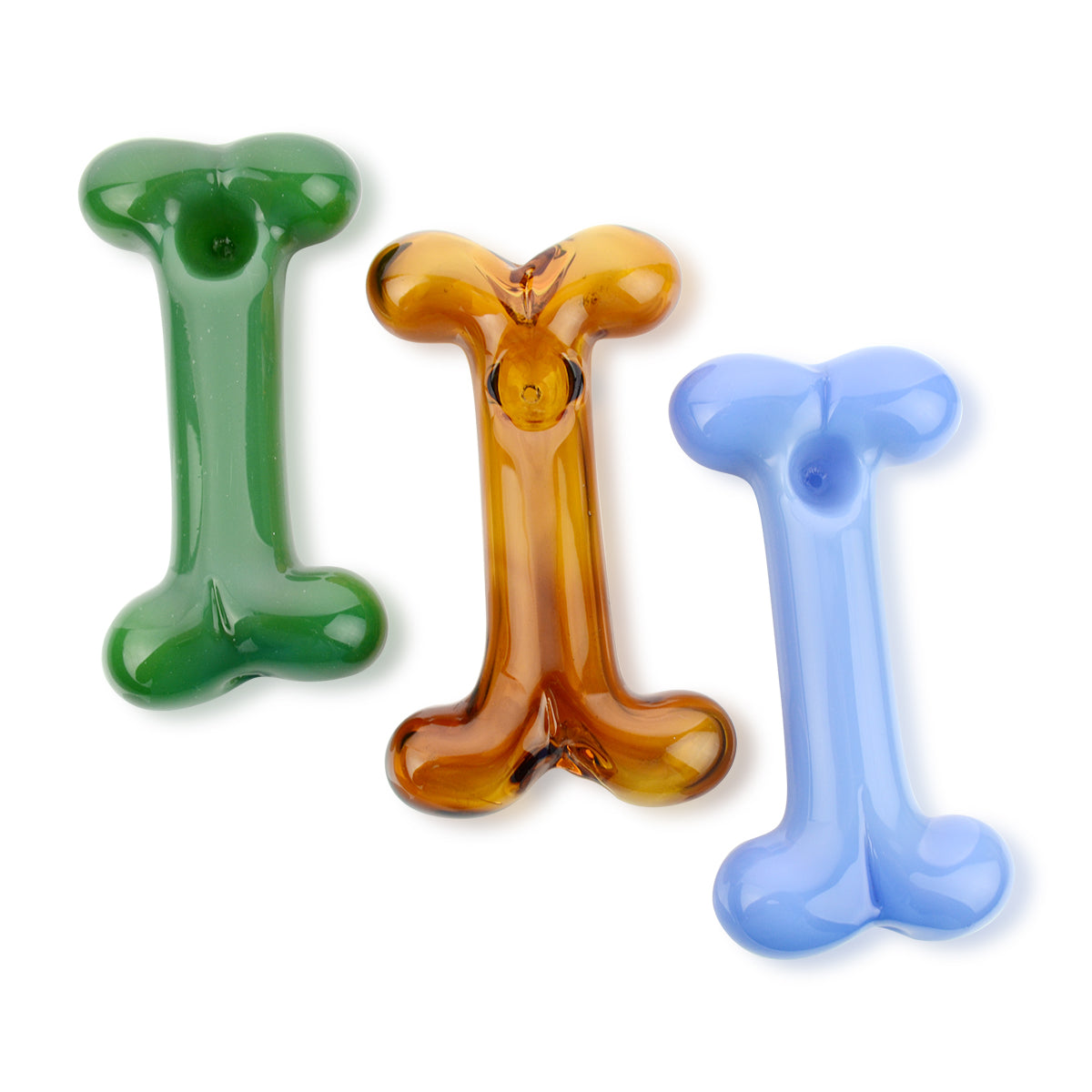 Playful Dog Bone Glass Hand Pipe