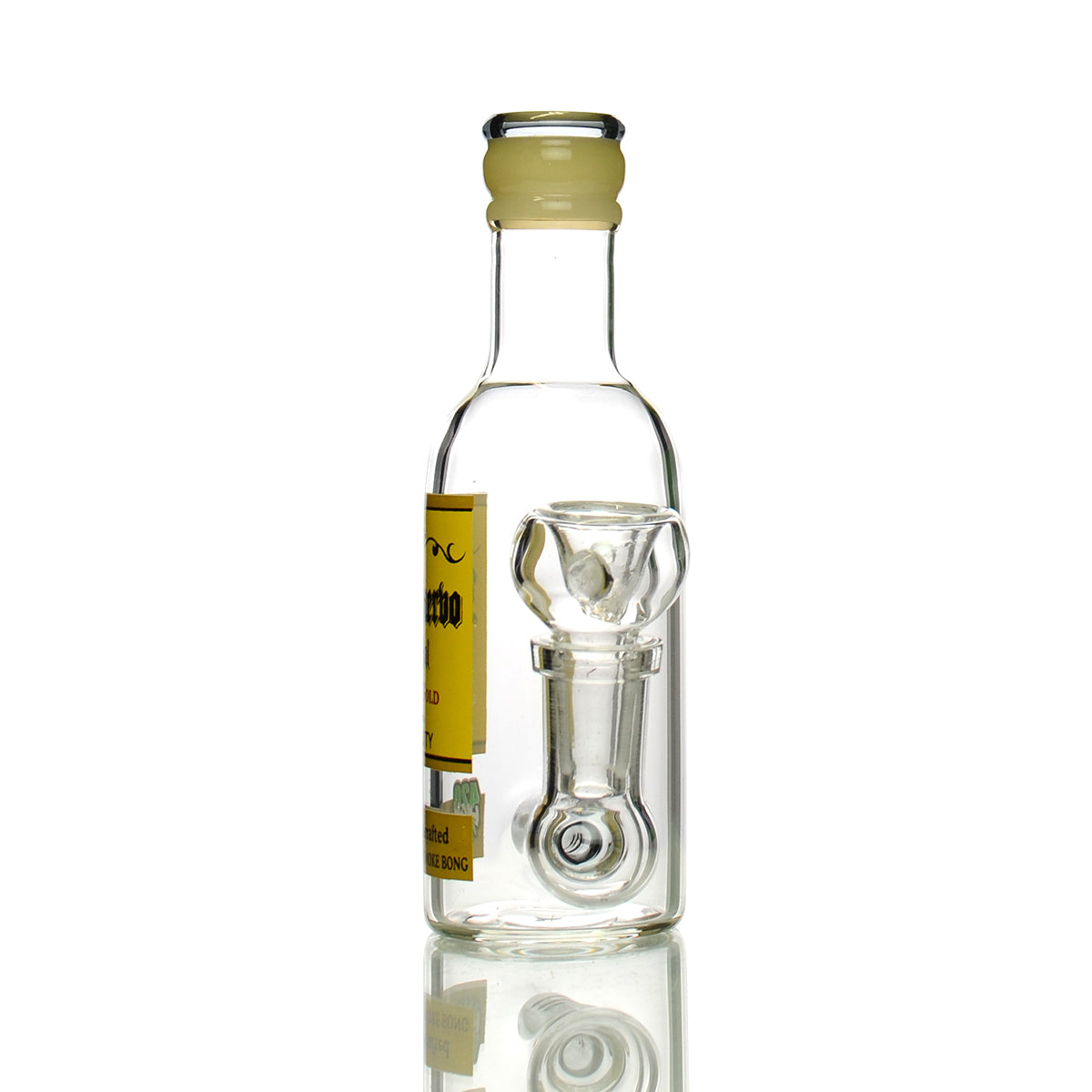 Novelty Liquor Bottle Style Glass Hand Pipe