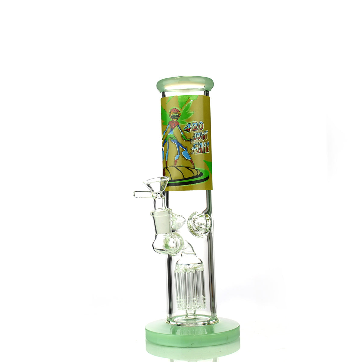 10-Inch Glass Straight Shooter Water Pipe with 14mm Bowl