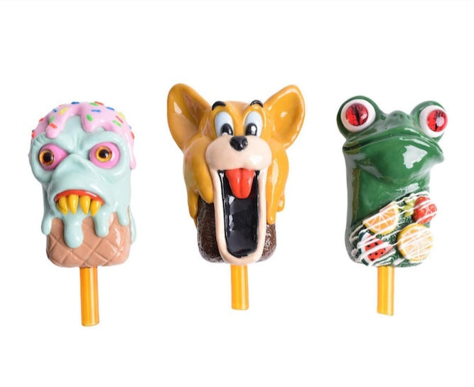 Whimsical Ice Cream Clay Pipe