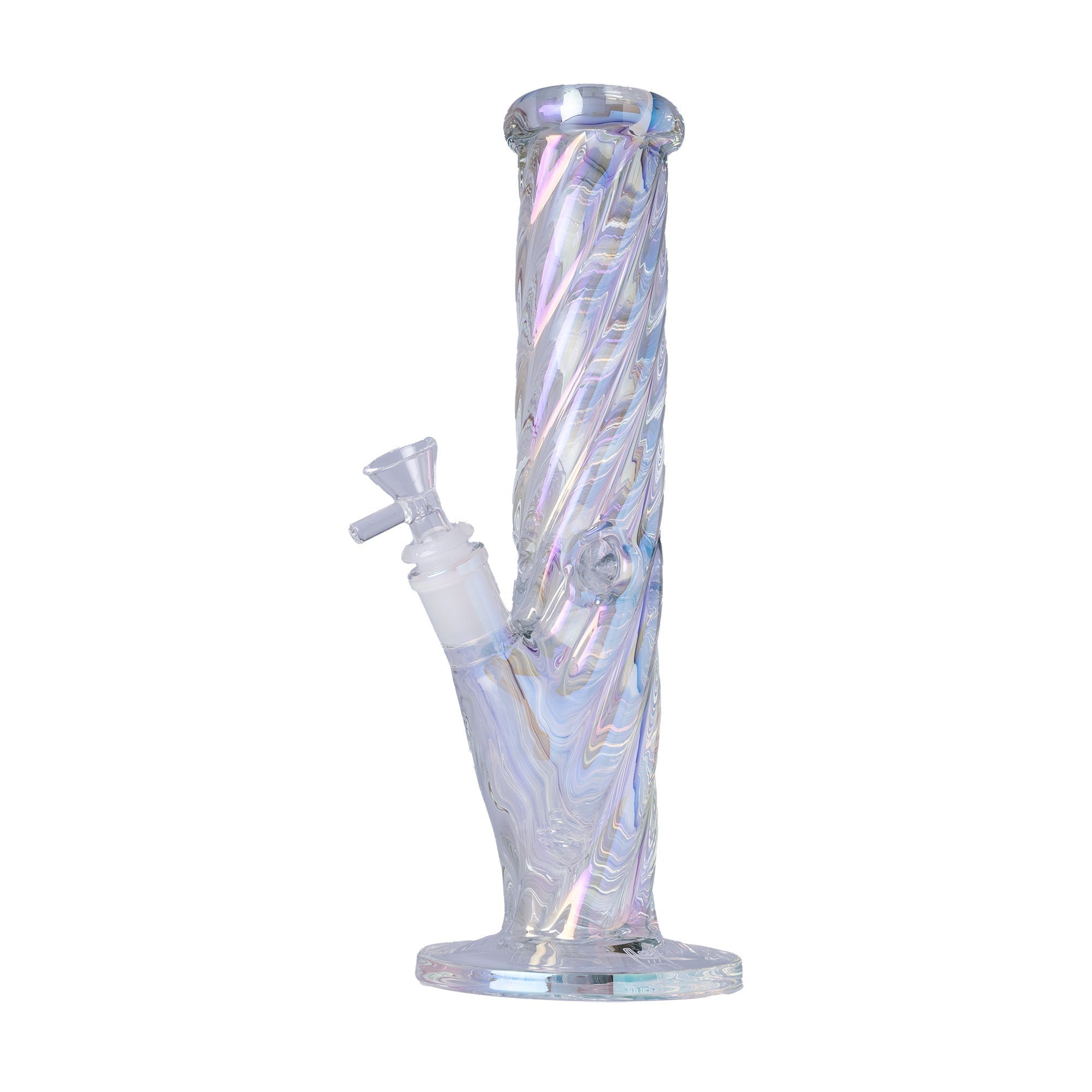 Twisted Iridescent Borosilicate Water Pipe